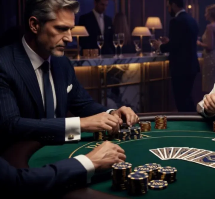 Profesjonalny stół pokerowy podczas eleganckiego eventu rozrywkowego